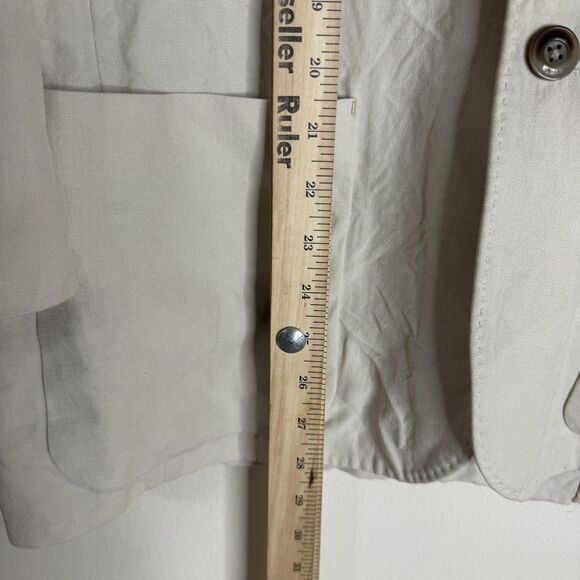 Tommy Bahama Blazer Mens Small Beige Linen Silk Blend Unstructured Casual Jacket - Picture 6 of 10